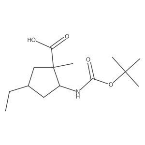 2-{[(Tert-butoxy)carbonyl]amino}-4-ethyl-1-methylcyclopentane-1-carboxylic acid Structure