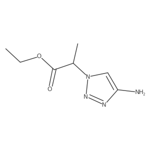 ethyl 2-(4-amino-1H-1,2,3-triazol-1-yl)propanoate结构式