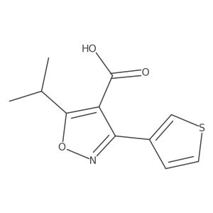 5-(Propan-2-yl)-3-(thiophen-3-yl)-1,2-oxazole-4-carboxylic acid Structure