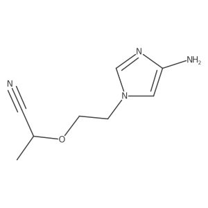 2-[2-(4-amino-1H-imidazol-1-yl)ethoxy]propanenitrile结构式