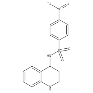 4-nitro-N-(1,2,3,4-tetrahydroquinolin-4-yl)benzene-1-sulfonamide结构式