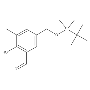 5-(((tert-Butyldimethylsilyl)oxy)methyl)-2-hydroxy-3-methylbenzaldehyde Structure