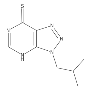 3-(2-methylpropyl)-3H-[1,2,3]triazolo[4,5-d]pyrimidine-7-thiol结构式