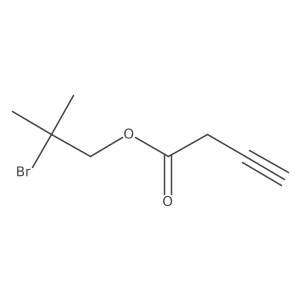 2-Bromo-2-methylpropyl but-3-ynoate结构式
