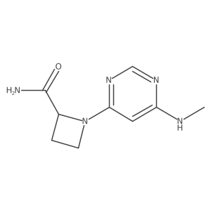 1-[6-(Methylamino)pyrimidin-4-yl]azetidine-2-carboxamide结构式