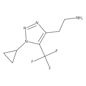 2-[1-cyclopropyl-5-(trifluoromethyl)-1H-1,2,3-triazol-4-yl]ethan-1-amine结构式