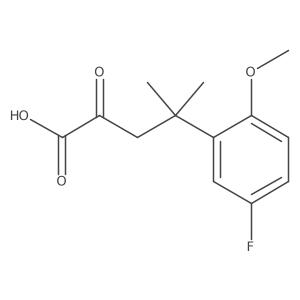 4-(5-Fluoro-2-methoxyphenyl)-4-methyl-2-oxopentanoic acid结构式