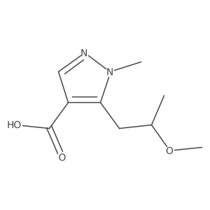 5-(2-methoxypropyl)-1-methyl-1H-pyrazole-4-carboxylic acid结构式