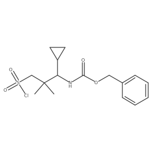 benzyl N-[3-(chlorosulfonyl)-1-cyclopropyl-2,2-dimethylpropyl]carbamate Structure