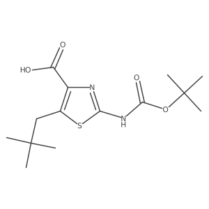 2-{[(Tert-butoxy)carbonyl]amino}-5-(2,2-dimethylpropyl)-1,3-thiazole-4-carboxylic acid结构式