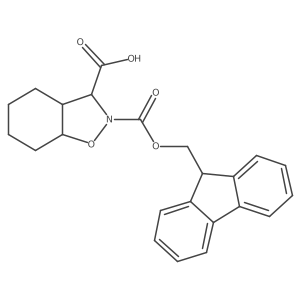 2-[(9H-fluoren-9-ylmethoxy)carbonyl]-octahydro-1,2-benzoxazole-3-carboxylic acid结构式