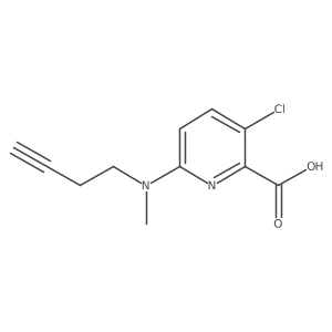 6-[(But-3-yn-1-yl)(methyl)amino]-3-chloropyridine-2-carboxylic acid结构式