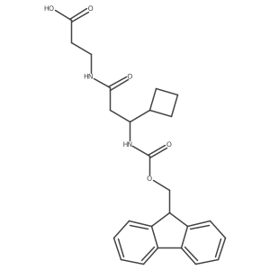 3-[3-cyclobutyl-3-({[(9H-fluoren-9-yl)methoxy]carbonyl}amino)propanamido]propanoic acid Structure