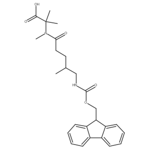 2-[5-({[(9H-fluoren-9-yl)methoxy]carbonyl}amino)-N,4-dimethylpentanamido]-2-methylpropanoic acid Structure