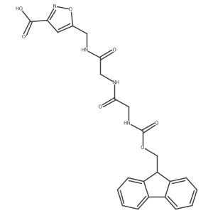 5-({2-[2-({[(9H-fluoren-9-yl)methoxy]carbonyl}amino)acetamido]acetamido}methyl)-1,2-oxazole-3-carboxylic acid结构式