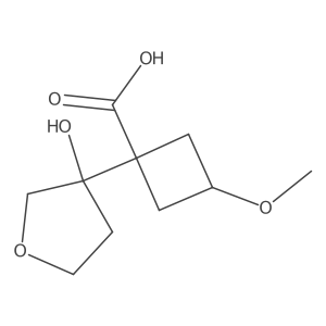 1-(3-Hydroxyoxolan-3-yl)-3-methoxycyclobutane-1-carboxylic acid Structure