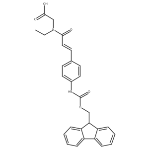 2-{N-ethyl-3-[4-({[(9H-fluoren-9-yl)methoxy]carbonyl}amino)phenyl]prop-2-enamido}acetic acid结构式