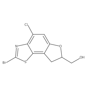 (2-Bromo-4-chloro-7,8-dihydrobenzofuro[5,4-d]thiazol-7-yl)methanol Structure