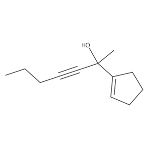 2-(Cyclopenten-1-yl)hept-3-yn-2-ol Structure