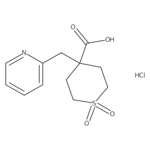 1,1-Dioxo-4-(pyridin-2-ylmethyl)-1Lambda(6)-thiane-4-carboxylic acid hydrochlori Structure