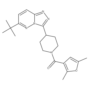 4-{6-Tert-butyl-[1,2,4]triazolo[4,3-b]pyridazin-3-yl}-1-(2,5-dimethylfuran-3-carbonyl)piperidine结构式