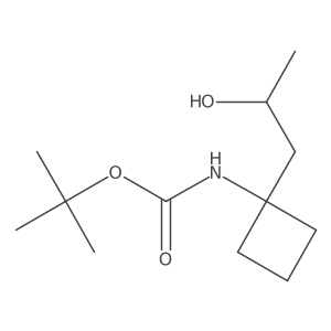 tert-butyl N-{1-[(2R)-2-hydroxypropyl]cyclobutyl}carbamate Structure