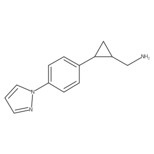 rac-[(1R,2R)-2-[4-(1H-pyrazol-1-yl)phenyl]cyclopropyl]methanamine Structure