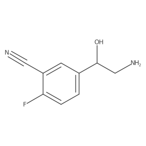 5-[(1S)-2-amino-1-hydroxyethyl]-2-fluorobenzonitrile Structure