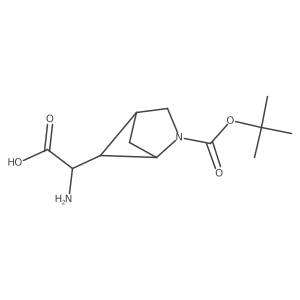 2-amino-2-[(1S,4R)-2-[(tert-butoxy)carbonyl]-2-azabicyclo[2.1.1]hexan-5-yl]acetic acid结构式