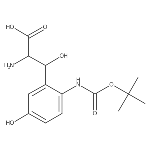 2-Amino-3-(2-{[(tert-butoxy)carbonyl]amino}-5-hydroxyphenyl)-3-hydroxypropanoic acid Structure