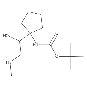 tert-butyl N-{1-[1-hydroxy-2-(methylamino)ethyl]cyclopentyl}carbamate Structure