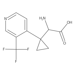 2-Amino-2-{1-[3-(trifluoromethyl)pyridin-4-yl]cyclopropyl}acetic acid结构式