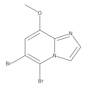 5,6-Dibromo-8-methoxyimidazo[1,2-a]pyridine Structure