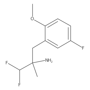 1,1-Difluoro-3-(5-fluoro-2-methoxyphenyl)-2-methylpropan-2-amine结构式