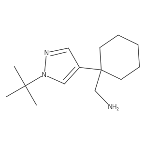 [1-(1-tert-butyl-1H-pyrazol-4-yl)cyclohexyl]methanamine结构式