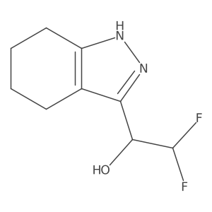 2,2-difluoro-1-(4,5,6,7-tetrahydro-1H-indazol-3-yl)ethan-1-ol Structure