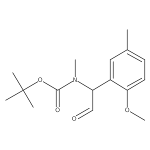 tert-butyl N-[1-(2-methoxy-5-methylphenyl)-2-oxoethyl]-N-methylcarbamate结构式