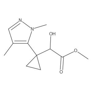 methyl 2-[1-(1,4-dimethyl-1H-pyrazol-5-yl)cyclopropyl]-2-hydroxyacetate Structure