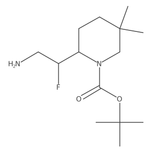 Tert-butyl 2-(2-amino-1-fluoroethyl)-5,5-dimethylpiperidine-1-carboxylate Structure
