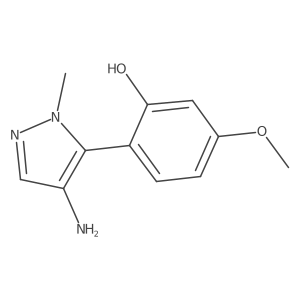 2-(4-amino-1-methyl-1H-pyrazol-5-yl)-5-methoxyphenol结构式