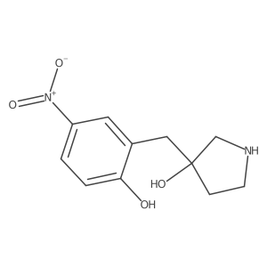 3-[(2-Hydroxy-5-nitrophenyl)methyl]pyrrolidin-3-ol结构式