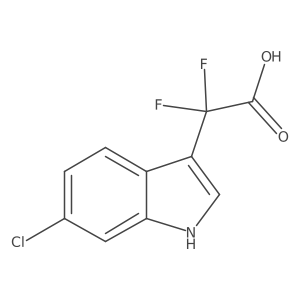 2-(6-chloro-1H-indol-3-yl)-2,2-difluoroacetic acid Structure