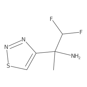 1,1-Difluoro-2-(1,2,3-thiadiazol-4-yl)propan-2-amine Structure