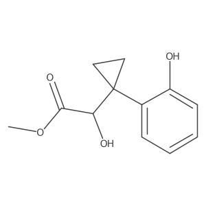 Methyl 2-hydroxy-2-[1-(2-hydroxyphenyl)cyclopropyl]acetate结构式
