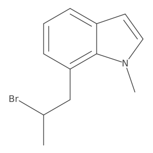 7-(2-bromopropyl)-1-methyl-1H-indole结构式