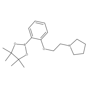1-(2-(2-(4,4,5,5-Tetramethyl-1,3,2-dioxaborolan-2-yl)phenoxy)ethyl)pyrrolidine结构式