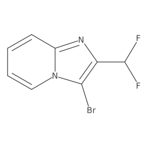 3-Bromo-2-(difluoromethyl)imidazo[1,2-a]pyridine结构式