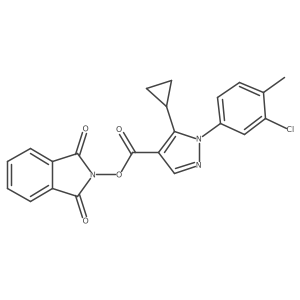 1,3-dioxo-2,3-dihydro-1H-isoindol-2-yl 1-(3-chloro-4-methylphenyl)-5-cyclopropyl-1H-pyrazole-4-carboxylate Structure