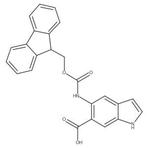 5-({[(9H-fluoren-9-yl)methoxy]carbonyl}amino)-1H-indole-6-carboxylic acid Structure