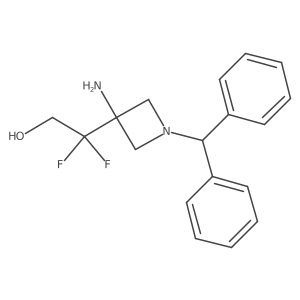 2-(3-Amino-1-benzhydryl-azetidin-3-yl)-2,2-difluoro-ethanol结构式